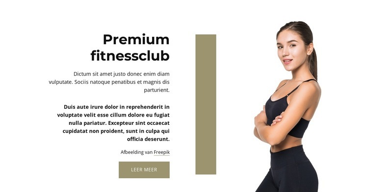 Premium sportclub Website mockup