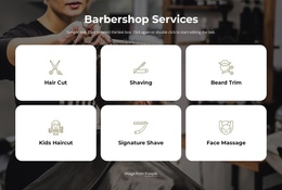 Barbershop Services - Functionality One Page Template