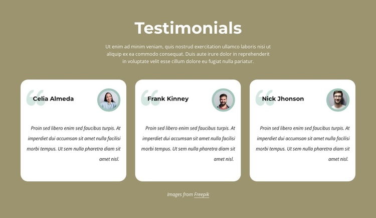 Testimonials about our barbering services One Page Template