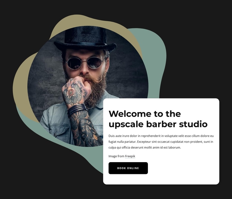 Barber studio One Page Template
