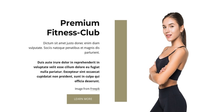 Premium sport club One Page Template