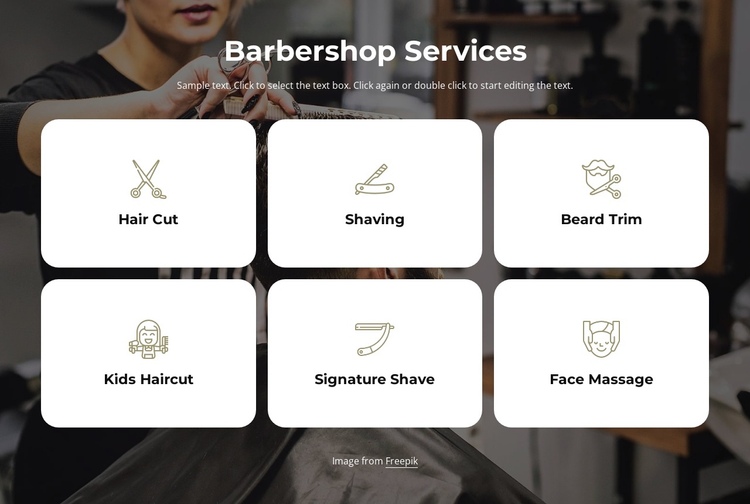 Barbershop services One Page Template