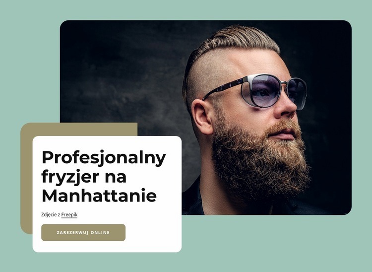 Fryzjer premium w centrum Manhattanu Szablony do tworzenia witryn internetowych