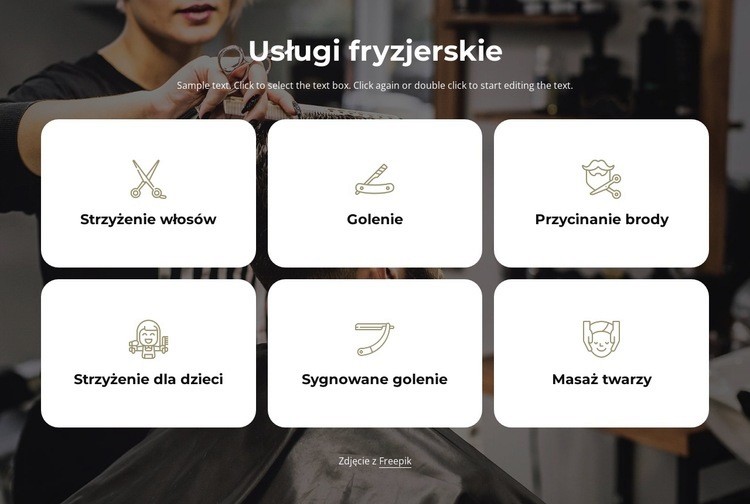 Usługi fryzjerskie Kreator witryn internetowych HTML