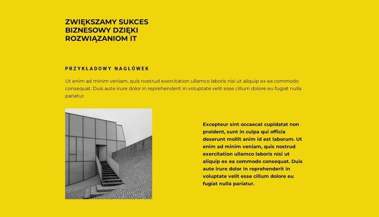 Projekt architektoniczny Makieta strony internetowej