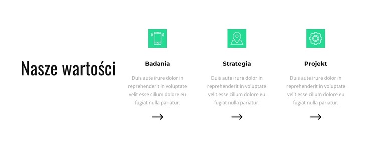 Nasze wartości Szablon CSS