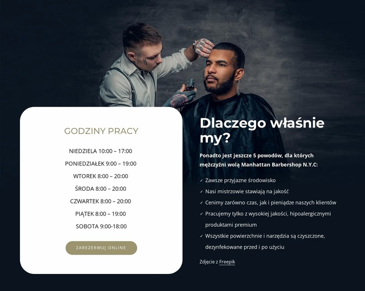 Godziny pracy Szablon Joomla