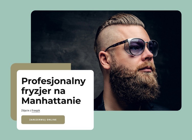 Fryzjer premium w centrum Manhattanu Szablon