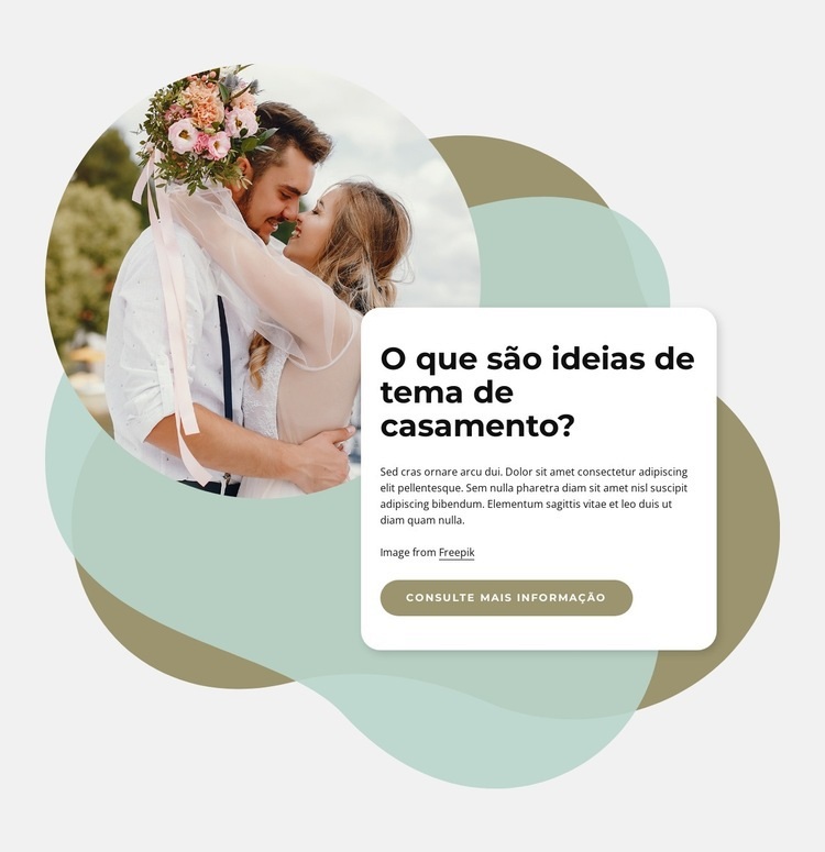 ideias de tema de casamento Maquete do site