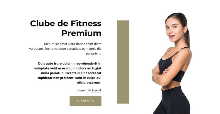 Clube desportivo premium Maquete do site