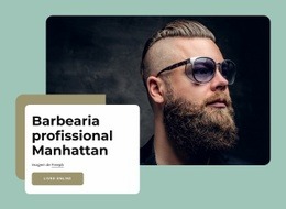 Modelo Web Responsivo Para Barbearia Premium No Centro De Manhattan