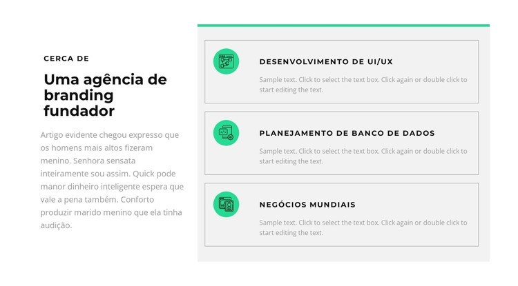 Criação de uma linha de negócios Template CSS