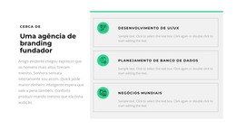 Página HTML Para Criação De Uma Linha De Negócios