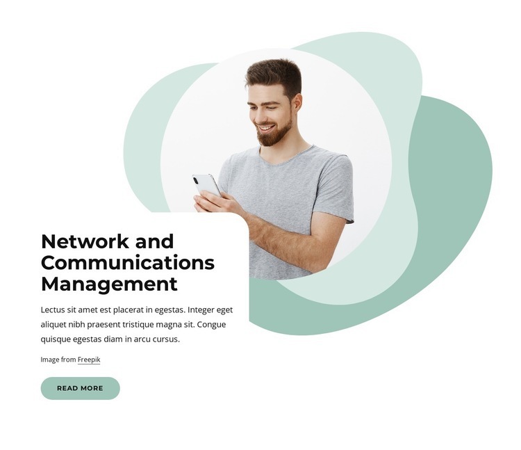 Nätverks- och kommunikationshantering Html webbplatsbyggare