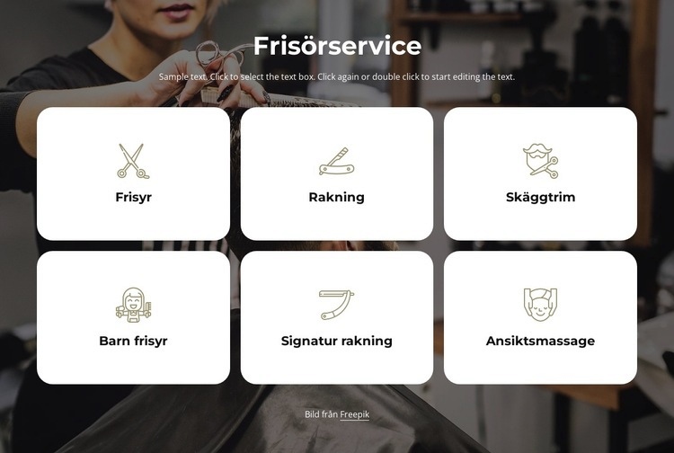 Frisörtjänster Hemsidedesign