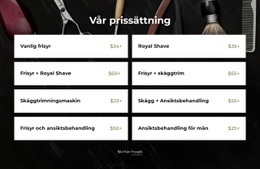 Vår Barbershop Priser - Webbplatsmall