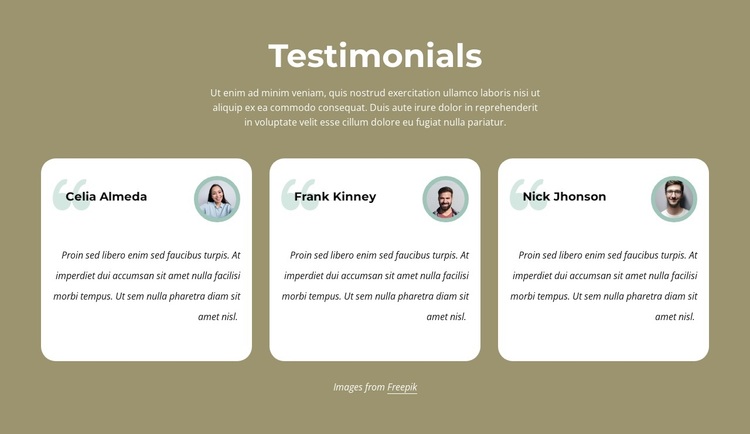 Testimonials about our barbering services Template
