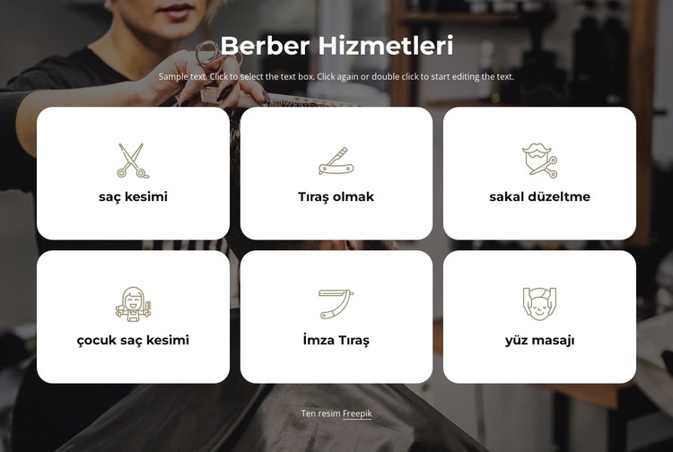 Berber hizmetleri CSS Şablonu