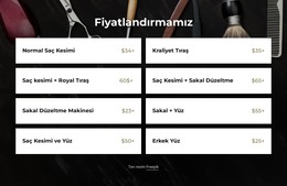 Berber Fiyatlarımız - Site Şablonu