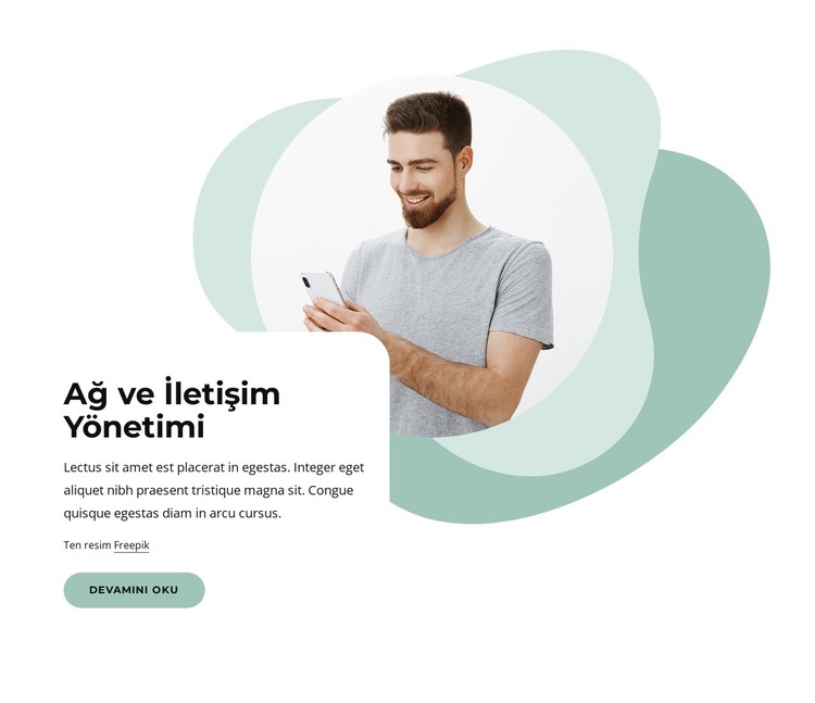 Ağ ve iletişim yönetimi HTML Şablonu