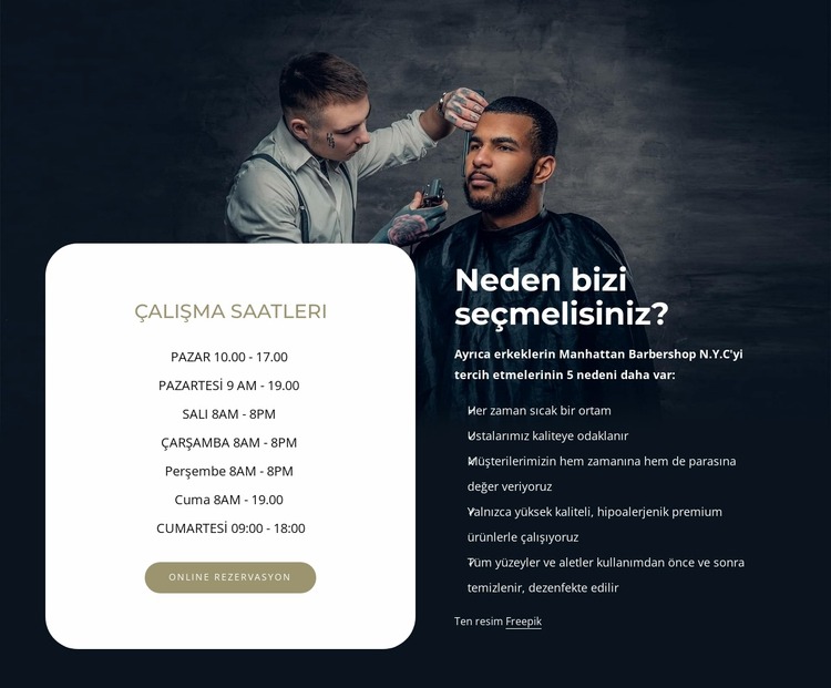 çalışma saatleri Joomla Şablonu