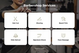 Barbershop Services - Customizable Professional Web Page Design