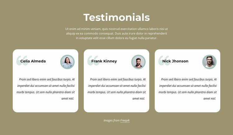 Testimonials about our barbering services Web Page Design