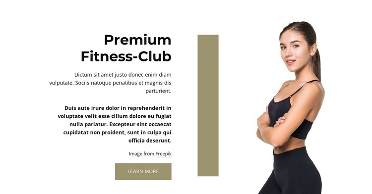 Premium sport club Web Page Design