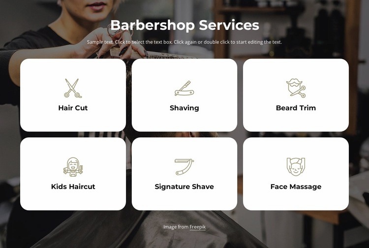 Barbershop services Web Page Design