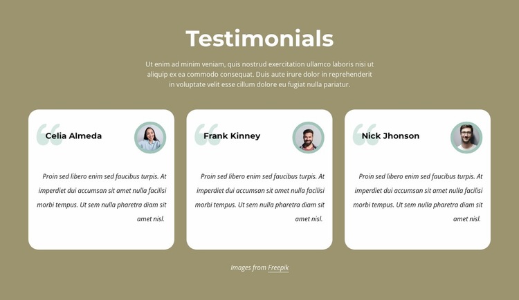 Testimonials about our barbering services Website Builder Templates
