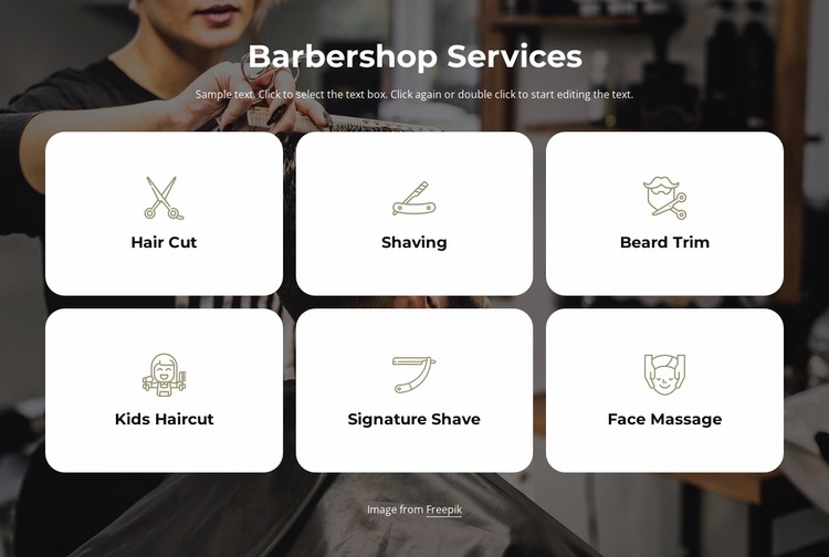 Barbershop services Website Builder Templates