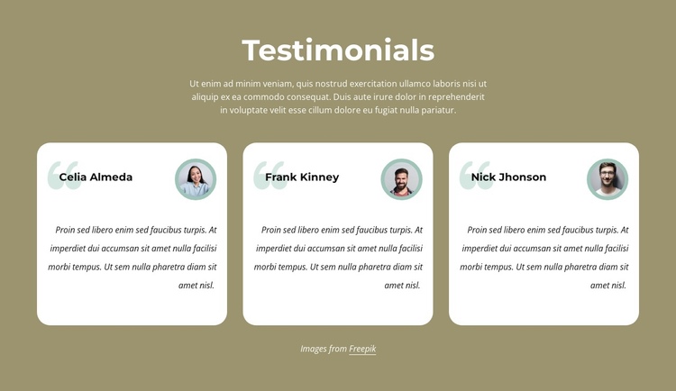Testimonials about our barbering services Website Builder Software