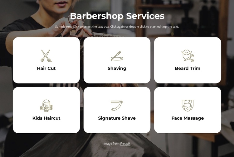 Barbershop services Website Builder Software