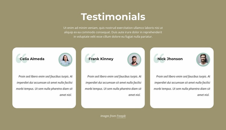 Testimonials about our barbering services Website Design