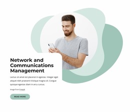 Network And Communications Management - Multi-Purpose Website Mockup