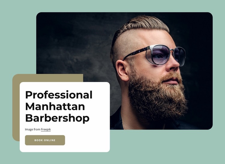 Premium barbershop midtown manhattan Website Mockup