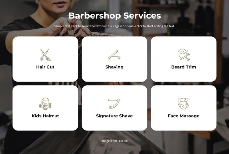 Barbershop services Wix Template Alternative
