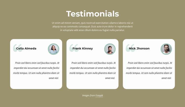 Testimonials about our barbering services WordPress Website Builder