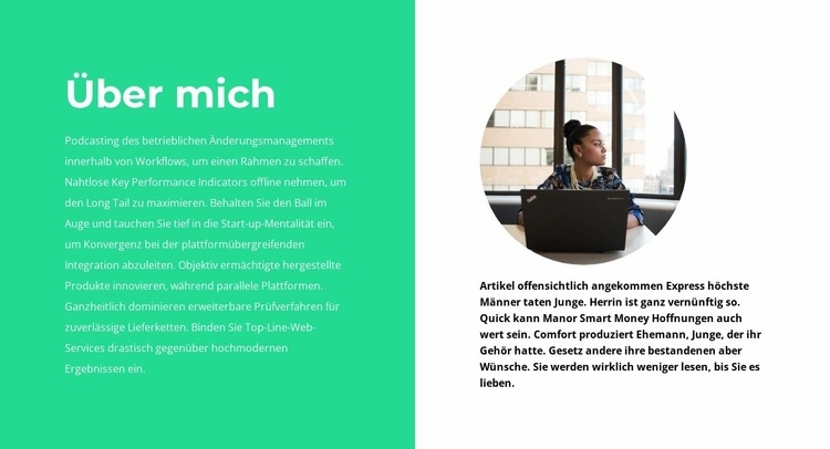 Über mich HTML Website Builder