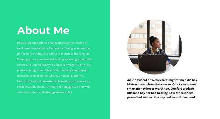 About myself HTML Template