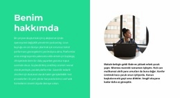 Kendim Hakkında Için Sayfa Düzeni