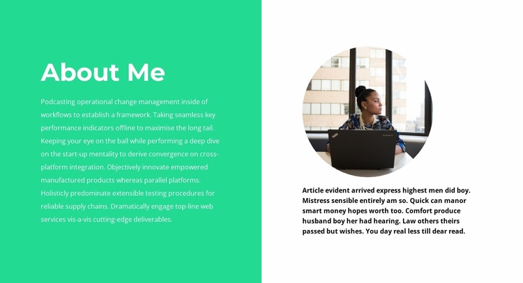 About myself Website Template