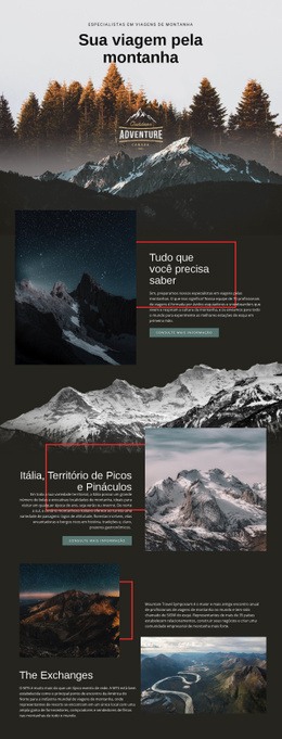 Tudo Sobre Viagens De Montanha - Modelo De Site De Arrastar E Soltar