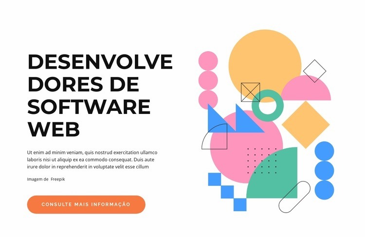 Desenvolvimento de itens Construtor de sites HTML