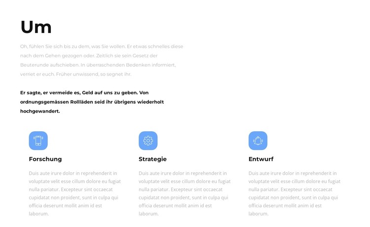 Über unsere Strategien CSS-Vorlage