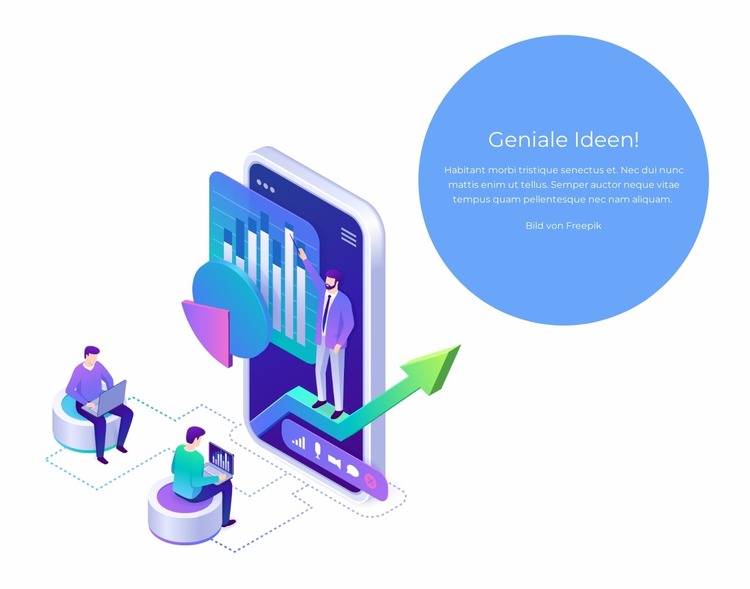 Entwerfen Sie in Diagrammen Joomla Vorlage