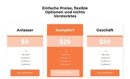 Wählen Sie Ihren Preis - Inspiration Für Website-Design