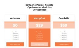 Wählen Sie Ihren Preis – Website-Mockup-Vorlage