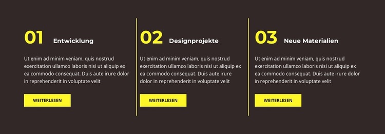 Drei Fakten Website-Vorlage