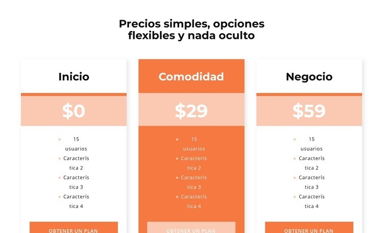 Elige tu precio Plantilla HTML5